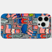 Amerikaans thema Case-Mate iPhone case (Achterkant (horizontaal))