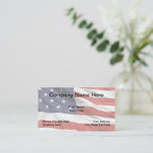 Amerikaans thema sterren en strips visitekaartje (Staand voorkant)