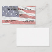 Amerikaans thema sterren en strips visitekaartje (Voorkant / Achterkant)