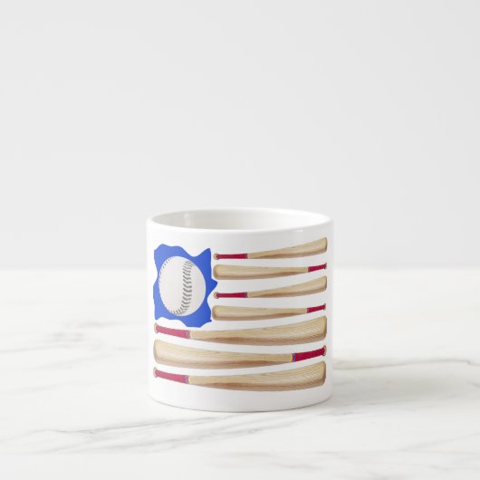 Amerikaans thema: Vlag honkbalthema Espresso Kop (Voorkant)