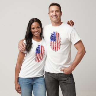 Amerikaans tot mijn vingerafdrukken Amerikaanse tr T-shirt