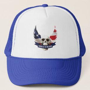 Amerikaans tot op het Bot Schedel Trucker Pet