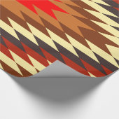 amerikaans traditioneel etnisch kostumotief cadeaupapier (Hoek)