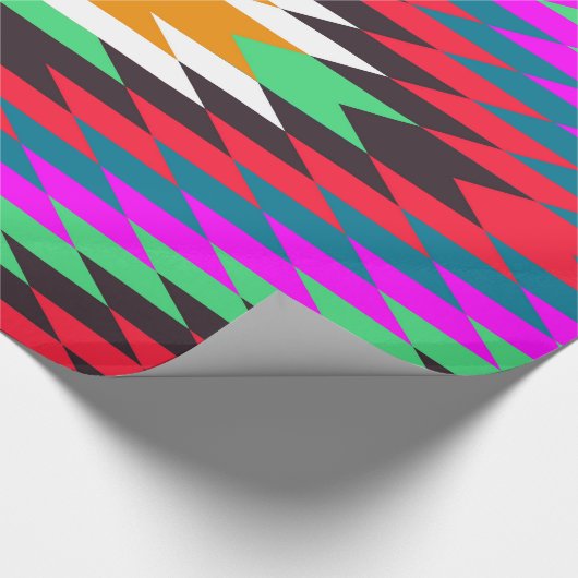 amerikaans traditioneel etnisch kostumotief cadeaupapier (Hoek)