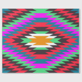 amerikaans traditioneel etnisch kostumotief cadeaupapier (Vlak)