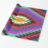 amerikaans traditioneel etnisch kostumotief cadeaupapier (Uitgerold)