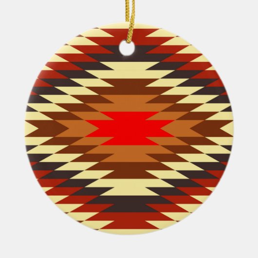 amerikaans traditioneel etnisch kostumotief keramisch ornament (Voorkant)