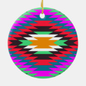 amerikaans traditioneel etnisch kostumotief keramisch ornament (Achterkant)