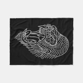 Amerikaans traditioneel Gorilla Head Tattoo Fleece Deken (Voorkant (Horizontaal))