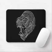Amerikaans traditioneel Gorilla Head Tattoo Muismat (Met muis)