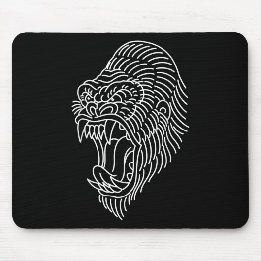Amerikaans traditioneel Gorilla Head Tattoo Muismat (Voorkant)