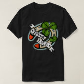 Amerikaans Traditioneel Tattoo Hoefijzer Four Leaf T-shirt (Design voorkant)