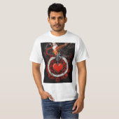 Amerikaans traditioneel Tattoo ontwerp T-shirt (Voorkant volledig)