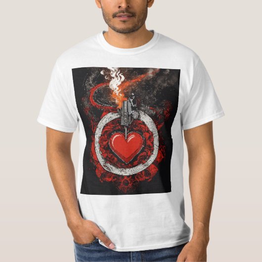 Amerikaans traditioneel Tattoo ontwerp T-shirt (Voorkant)
