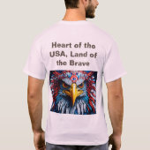 Amerikaans traditioneel Tattoo T-shirt met Amerika (Achterkant)