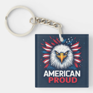 Amerikaans Trots Amerikaanse Vlag Patriotisch Cade Sleutelhanger