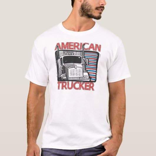 Amerikaans truckgebruik t-shirt (Voorkant)