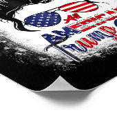 Amerikaans Trump Meisje 4 juli Messy Bun Pro Trum Poster (Hoek)