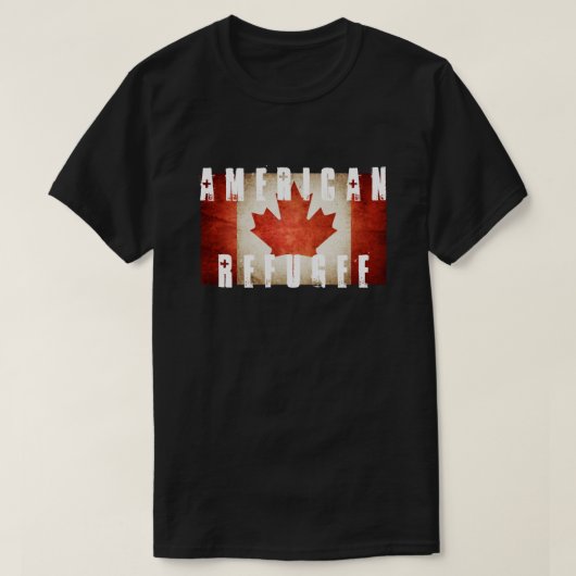 AMERIKAANS TRUMP VLUCHTELING CANADA T-SHIRT (Design voorkant)