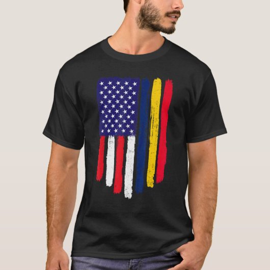 Amerikaans Tsjaad-vlagpatriottisch T-shirt (Voorkant)