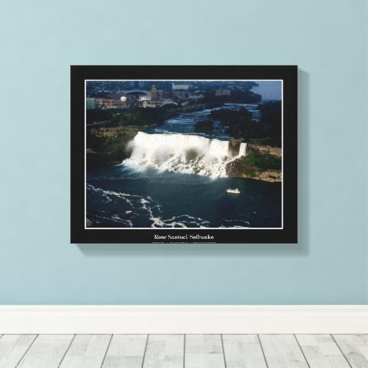 Amerikaans Uitzicht van Niagara Herfsten Canvas Afdruk (Insitu (Houten vloer))