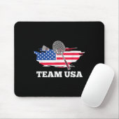 Amerikaans Usa Team Shuttle Racket Badminton Spele Muismat (Met muis)
