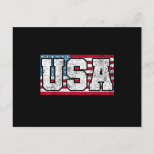 Amerikaans USA VS Vlag 4 juli Informatiekaartje