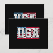 Amerikaans USA VS Vlag 4 juli Kaart (Voorkant / Achterkant)