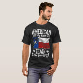 Amerikaans van geboorte. Texaan door de overwinnin T-shirt (Voorkant volledig)