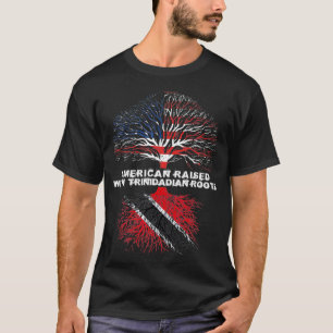Amerikaans verbonden met Trinidadian Roots Trinida T-shirt