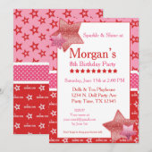 Amerikaans Verjaardagsmeisje Digitaal of Printable Kaart (Voorkant / Achterkant)