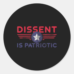Amerikaans verzet tegen afwijkend Shirt is patriot Ronde Sticker