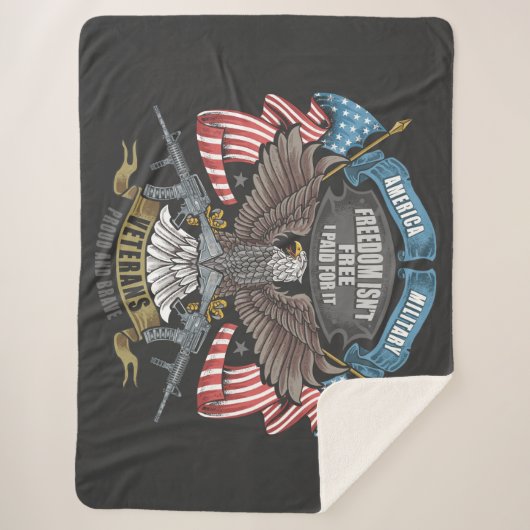 Amerikaans Veteraan Sherpa Deken (Voorkant)