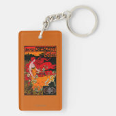 Amerikaans Vintage poster van de halve maan Sleutelhanger (achterkant)