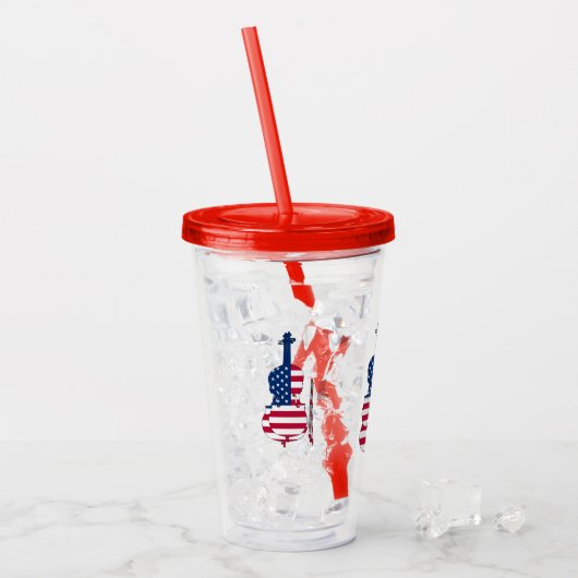 Amerikaans Violin Acryl Drinkbeker (Voorkant ijs)