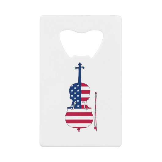 Amerikaans Violin Creditkaart Flessenopener (Voorkant)