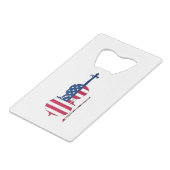Amerikaans Violin Creditkaart Flessenopener (Achterkant Gekanteld)