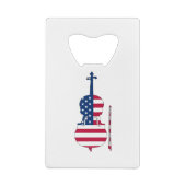 Amerikaans Violin Creditkaart Flessenopener (Achterkant)