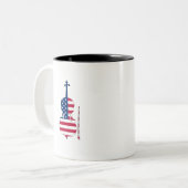 Amerikaans Violin Tweekleurige Koffiemok (Voorkant links)