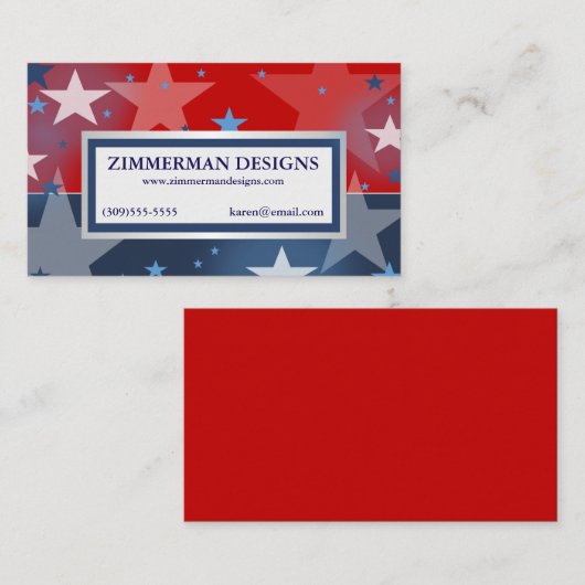 Amerikaans Visitekaartje (Voorkant / Achterkant)