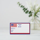 Amerikaans Visitekaartje van de vlag (Staand voorkant)