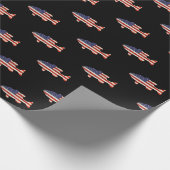 Amerikaans vispatroon cadeaupapier (Hoek)