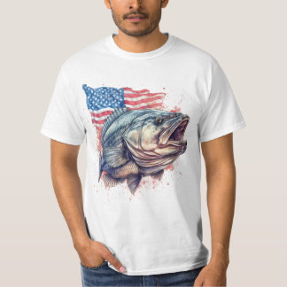 Amerikaans Visser Patriottisch T-shirt