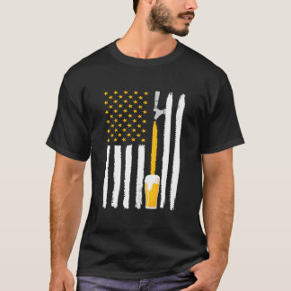Amerikaans Vlag Ambachtelijk Bier Usa 4 Juli Brouw T-shirt