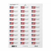 Amerikaans Vlag Amerikaans Aangepast adres Etiket (Full Sheet)