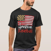 Amerikaans Vlag Baseball Team Baseball Ameri T-shirt (Voorkant)