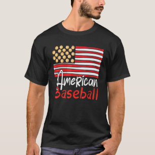 Amerikaans Vlag Baseball Team Baseball Ameri T-shirt