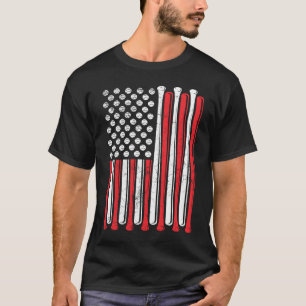 Amerikaans Vlag Baseball Team Baseball T-shirt