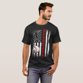 Amerikaans Vlag Baseball Team  Baseball T-shirt (Voorkant volledig)