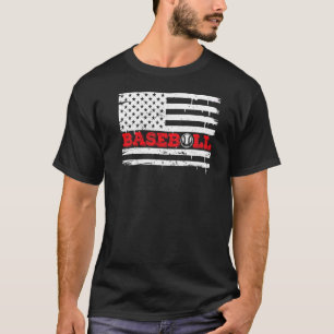 Amerikaans Vlag Baseball Team  Coach Retro F T-shirt